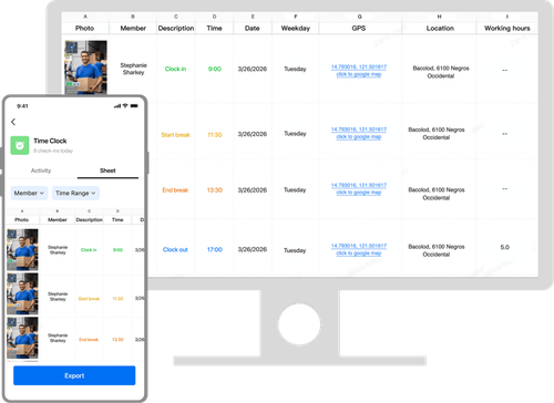 Filter, review & export timesheets