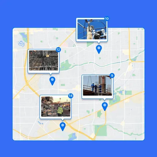 Key Feature: Map Based Jobsite Photo Visualization