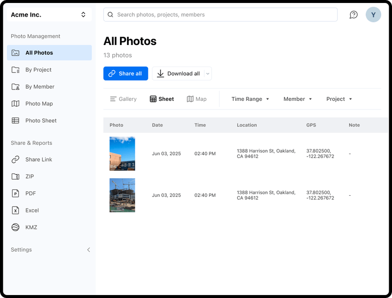 Review Jobsite Photos Like Spreadsheet hero image