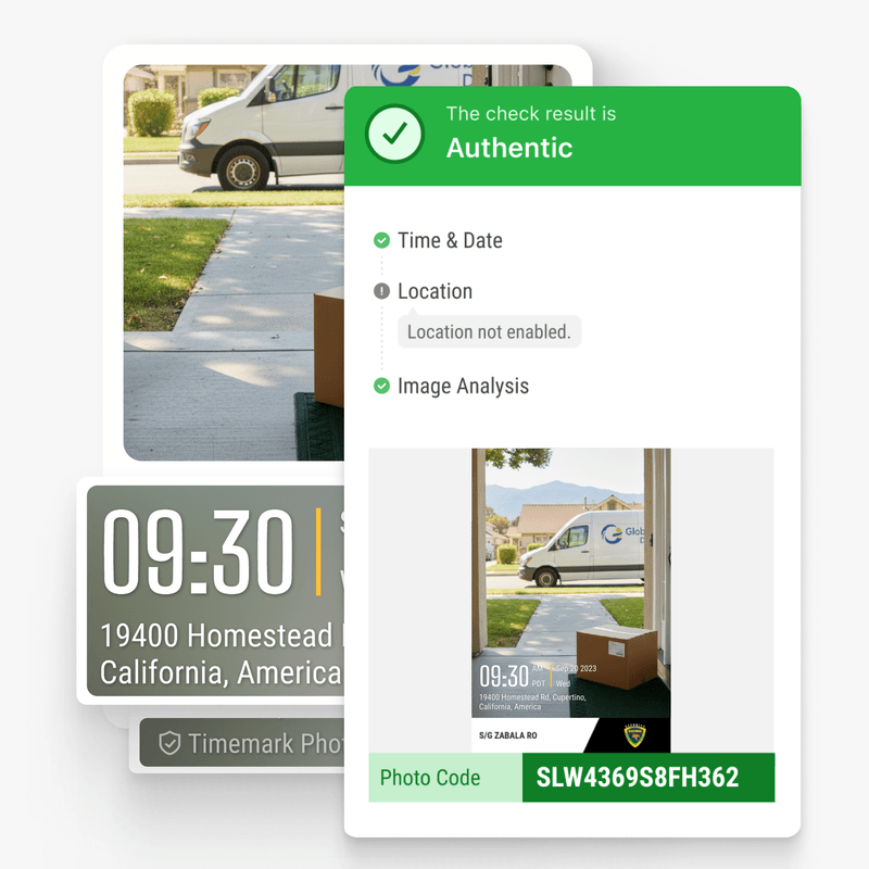 Verify Timemark Photos in Seconds hero image