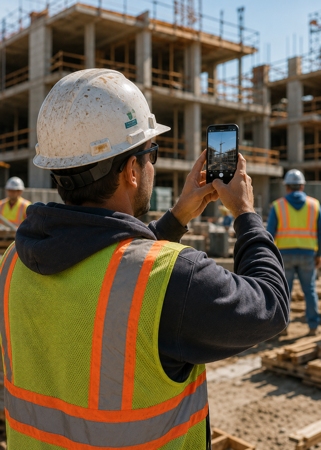 construction worker using timemark