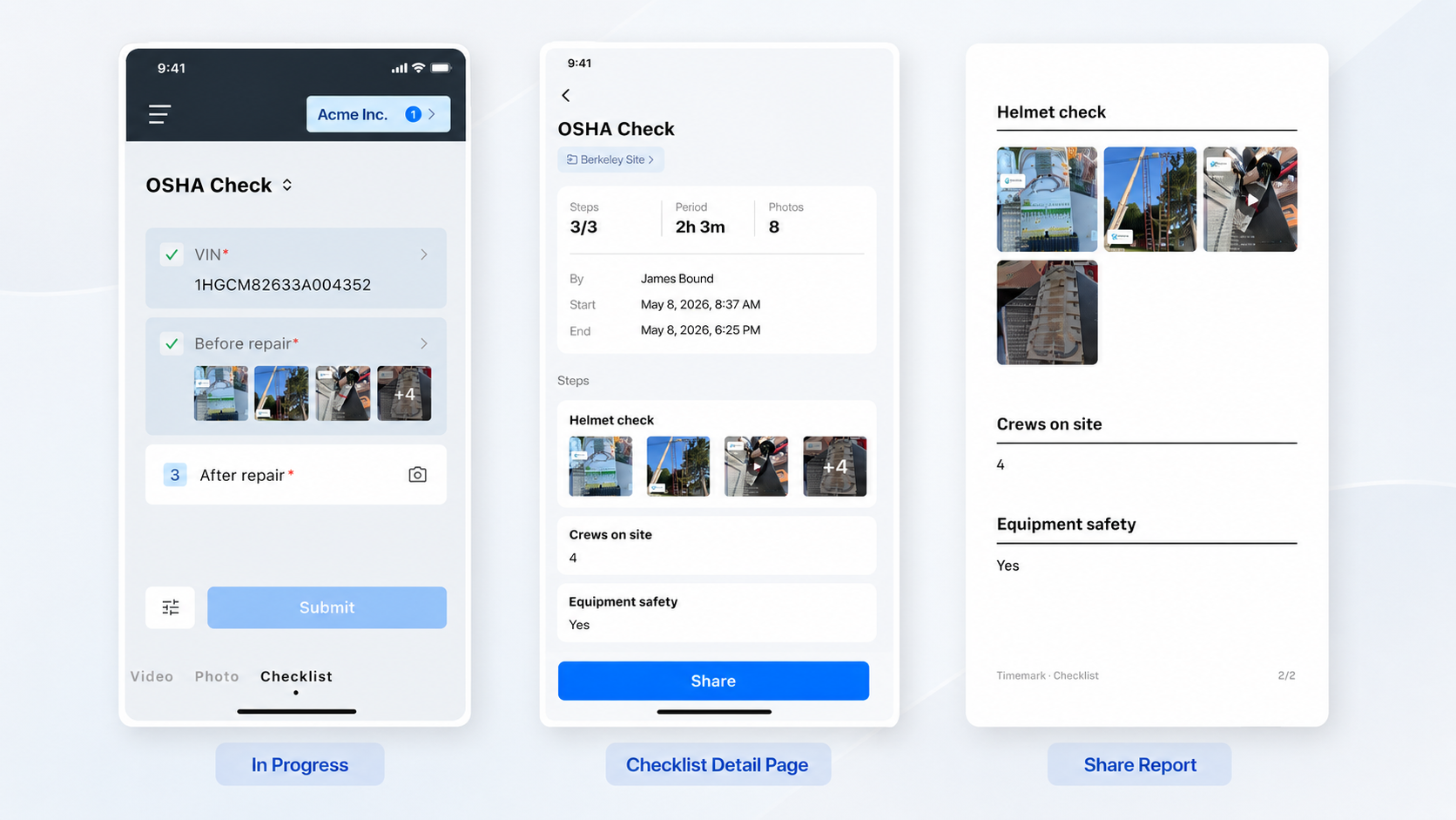 Checklist feature preview