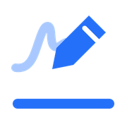 Pen above an empty signature line