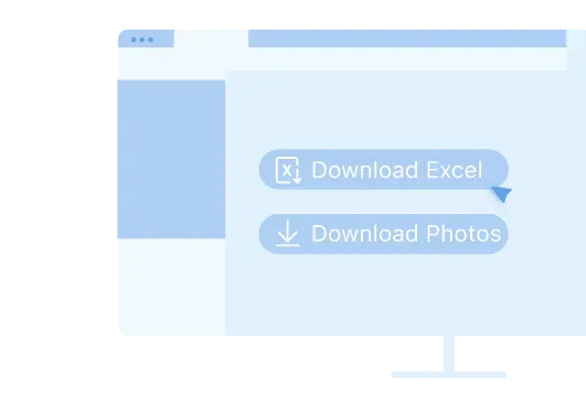 Download options on web Teamspace, including PDF and Excel export