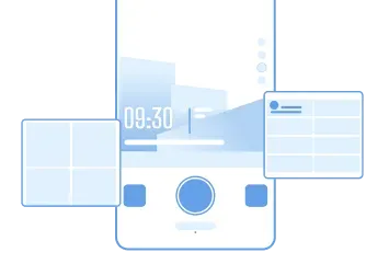 Timemark-like camera interface with timestamp and layout elements