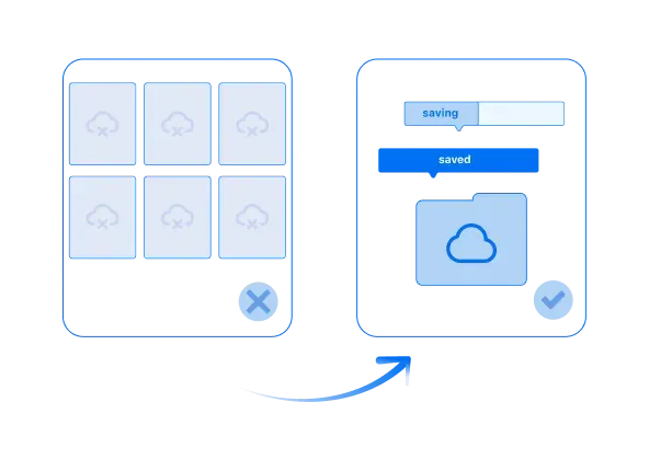 Illustration of the lost proof pain point and the Timemark solution